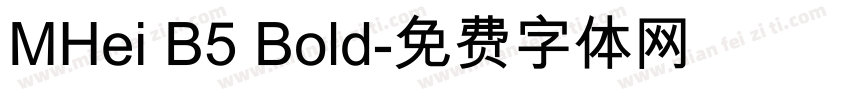 MHei B5 Bold字体转换